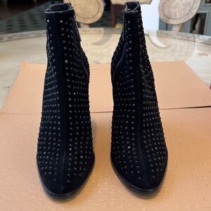 Donald J. Pliner Black Studded Ankle Booties